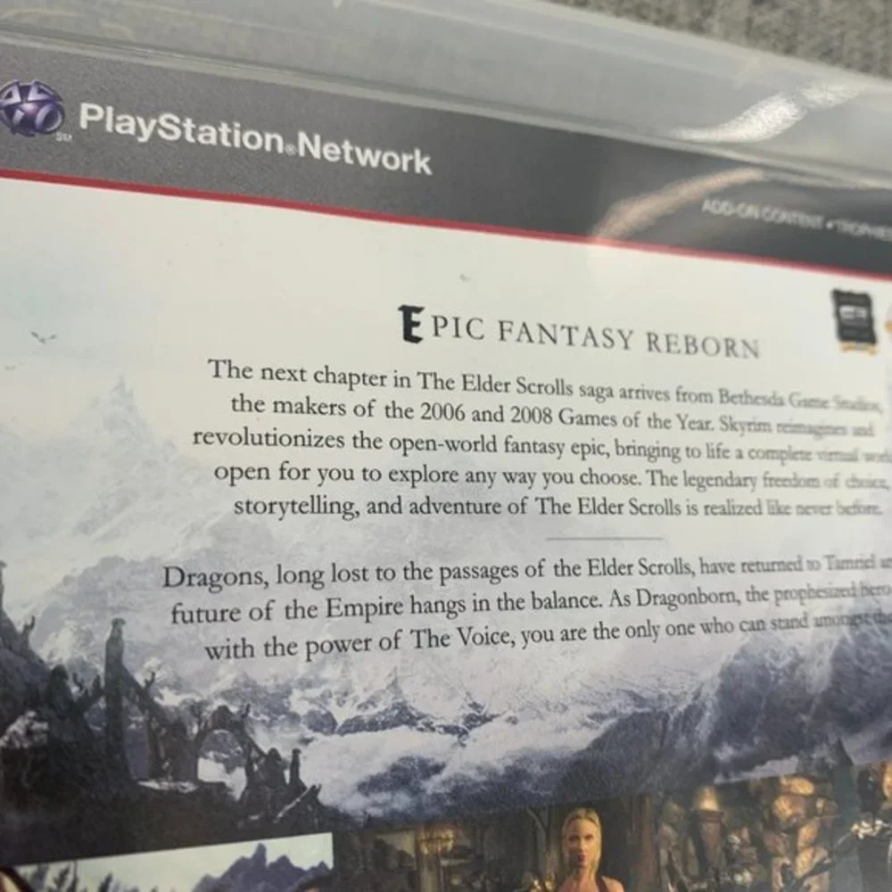 PS3 The Elder Scrolls V‎ Skyrim Playstation 3 Mature 17+ Epic Fantasy Reborn